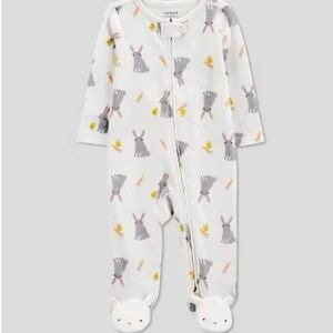 Carter’s Unisex Spring Easter Bunny Baby Chick Sleep & Play 2 Way Zip Fuzzy Feet